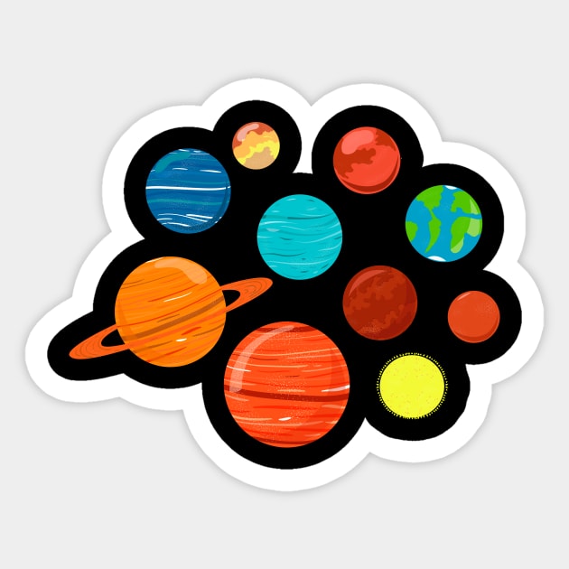 Solar System Planet Lovers Gift Idea Sticker by dconciente